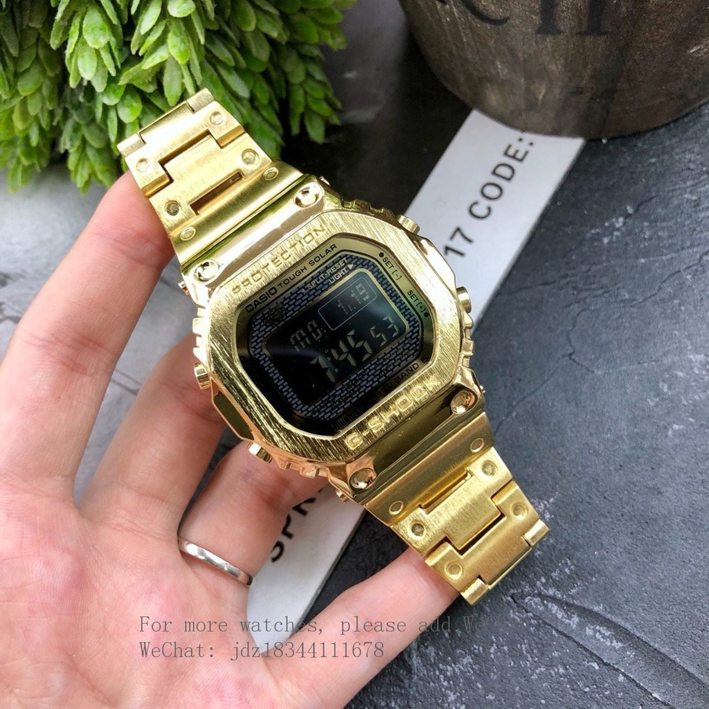 Casio GMW-B5000D-1JF/B5000 นาฬิกาสายเหล็กสี่เหลี่ยมครบรอบ 35 ปี