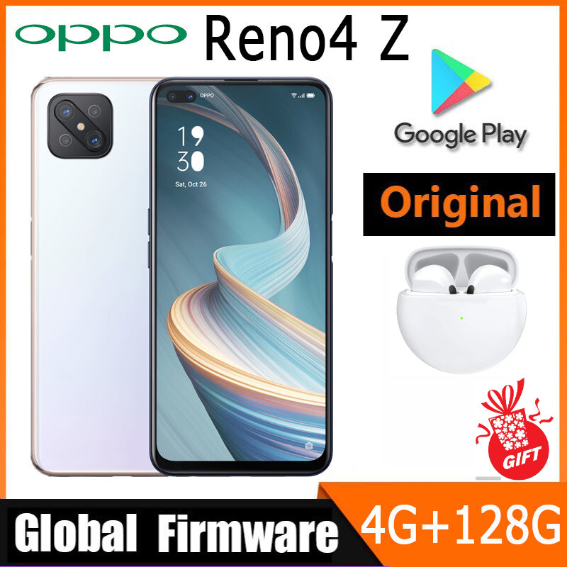 Oppo Reno4 Z 5G สมาร์ทโฟน Global เฟิร์มแวร์ 8GB + 128GB 6.57 "แบตเตอรี่ 4000mAh กล้องหลัก 48MP + 16M