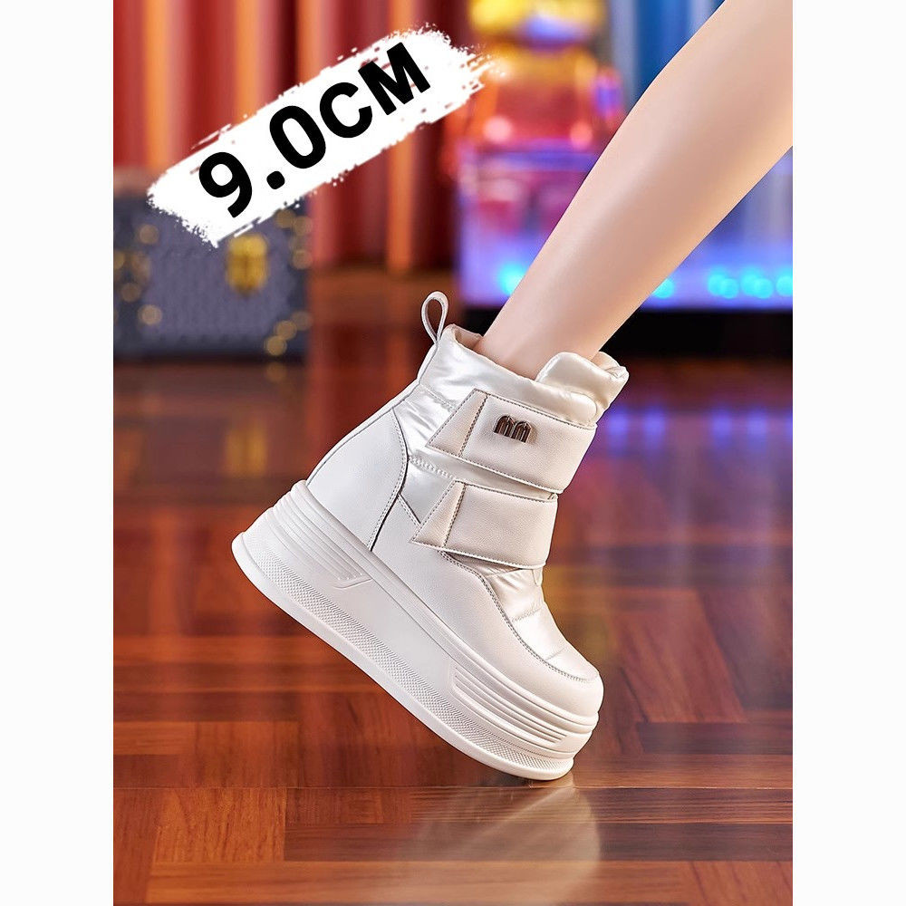 กระแส Mi Mid-Tube Boots Long Boots Flat Boots Student Beach Casual
