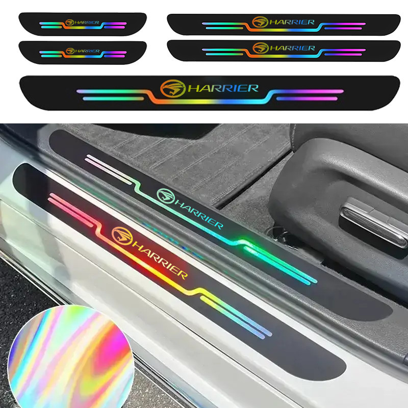 9 ชิ้นสําหรับ Toyota Harrier เลเซอร์ประตูรถ Sill Strips Protector ด้านหลังกันชนสําหรับ Harrier xu80 