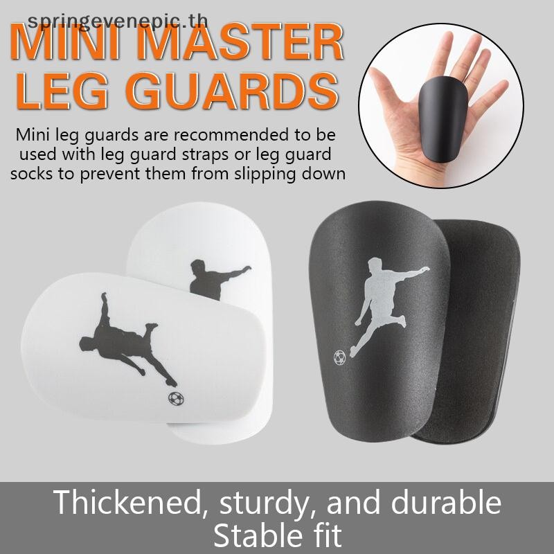 Springevenepic Football Shin Guard น้ําหนักเบาหนาขา Guard ป้องกัน Mini Shin Pad Anti Slip สําหรับกีฬาการฝึกอบรมใหม่