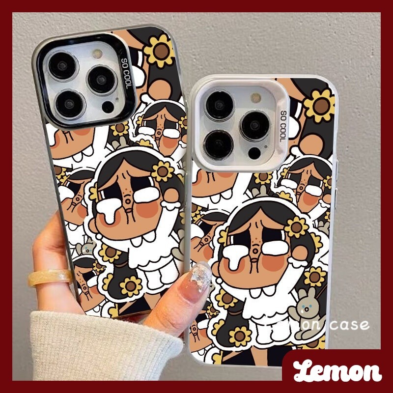 เคสโทรศัพท ์ อะคริลิคแข ็ งน ่ ารัก POP MART Crybaby การ ์ ตูนรูปแบบสําหรับ iphone กรณี 15 15promax 14promax 13promax 11 12promax