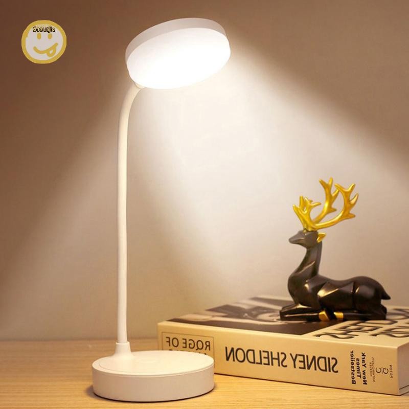 Scoutjie โคมไฟตั้งโต๊ะ LED ปรับหรี่แสงได้ ชาร์จผ่าน USB พกพาสะดวก โคมไฟอ่านหนังสือข้างเตียง ป้องกันดวงตา ไฟกลางคืน TH