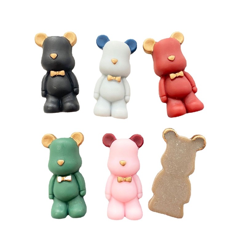 อุปกรณ์เสริม DIY หมีแบร์บริคโบว์ ตัวติดขวดน้ำ ติดรองเท้า เคสโทรศัพท์มือถือ Bearbrick Jibbitz shoes Charm 3D Craft(1006)