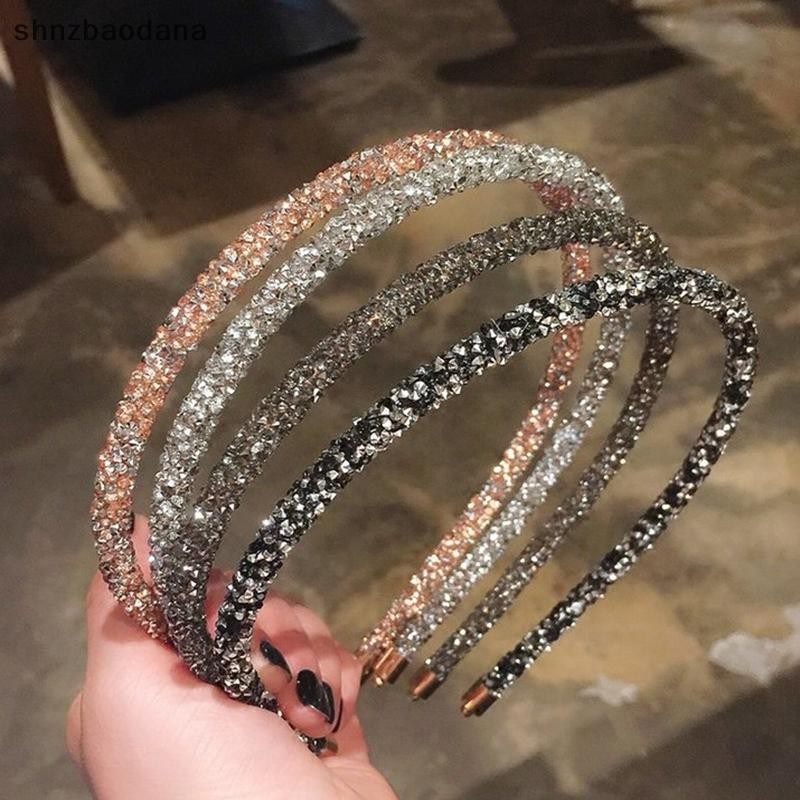 [SHNZAA] 1pc แฟชั่นนุ่มสําหรับผู้หญิง Rhinestone Hairband เครื่องประดับผมเด็กผู้หญิง FSSG