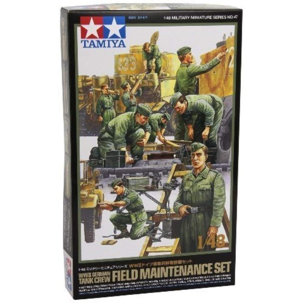 TAMIYA 1/48 ทหาร Miniature Series เบอร์ 47 กองทัพเยอรมันถังลูกเรือ Field Maintenance ชุดพลาสติกรุ่น 32547