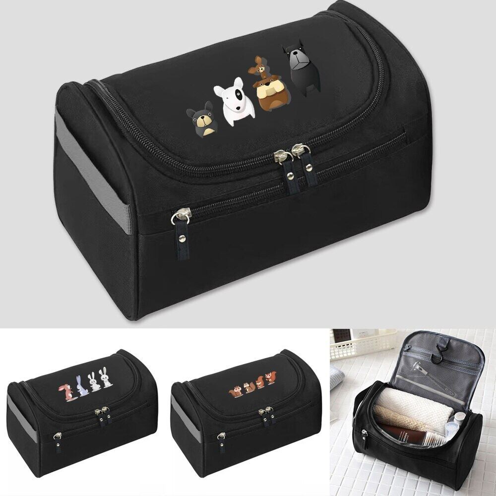 กระเป๋า แต่งหน้าลายการ์ตูนแบบพกพาความจุสูงกันน้ำกระเป๋าเครื่องสำอางจัดเก็บเครื่องสำอางกระเป๋าซิปล้างความงาม