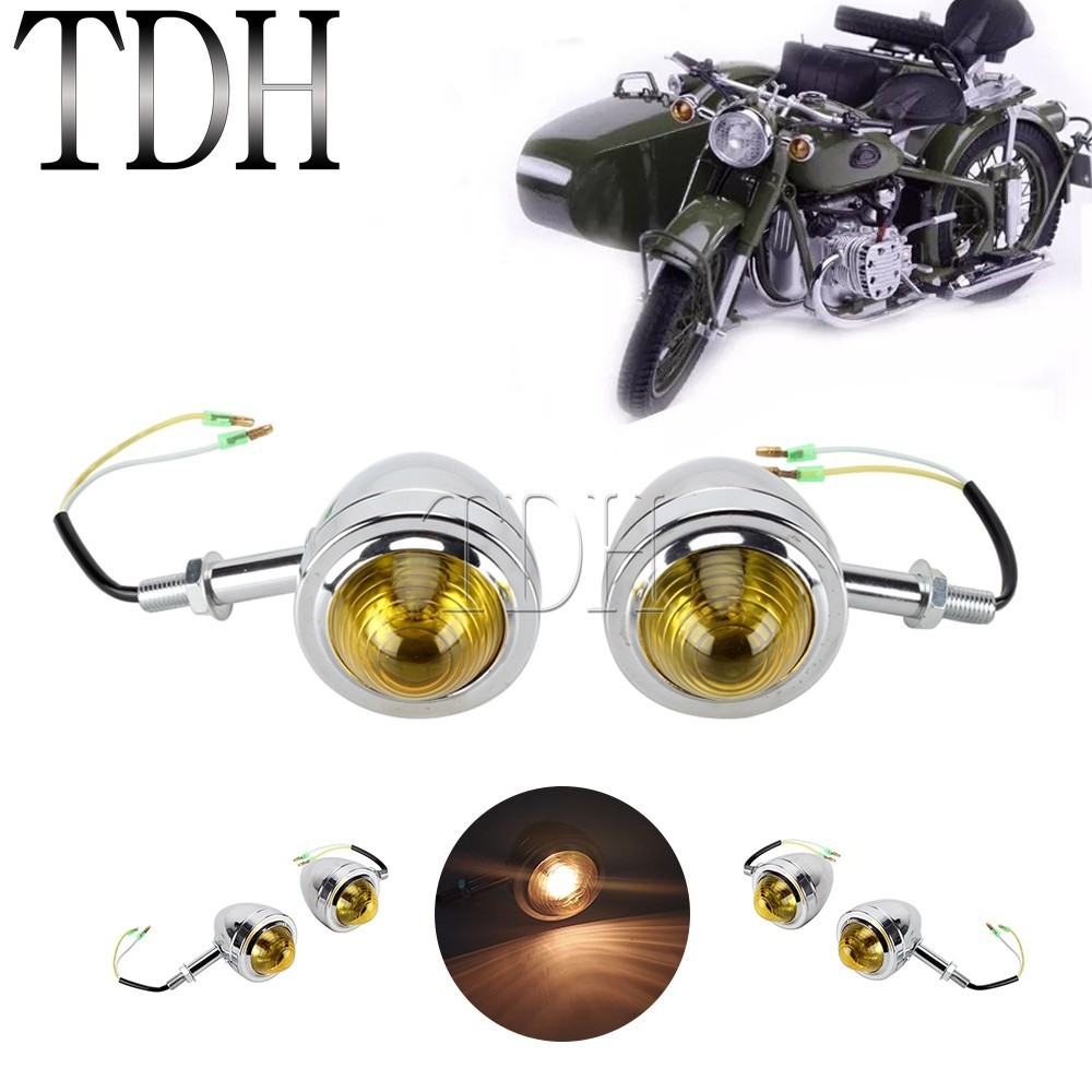 TH Ural Sidecar Motorcycle Retro Turn Signals Indicator Blinker Light  For Zundapp KS750 BMW R12 R71