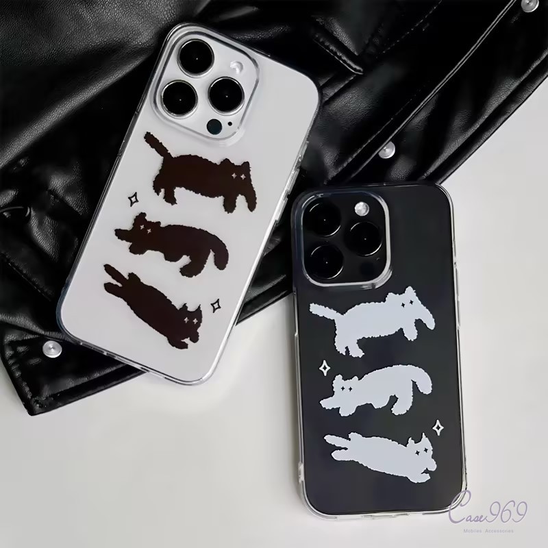 เคส Samsung A15 A12 A50 A51 A13 A02s A05 A03 A20 A14 A05S A03s A11 A10s A55 A32 A30 A52 A35 แนวโน้มแฟชั่นลูกแมวสีดำ เคส