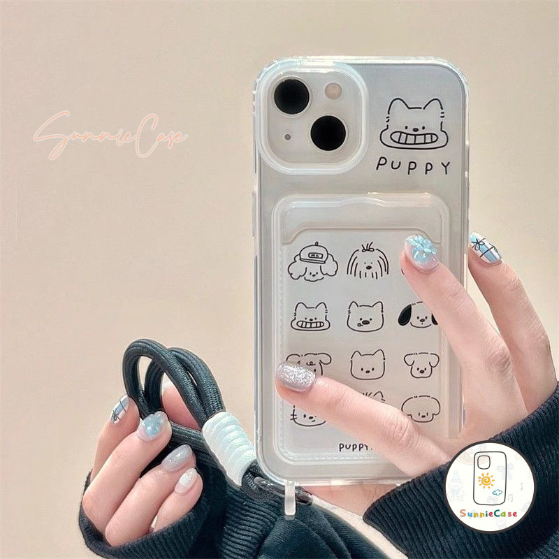 เคสไอโฟน สำหรับ IPhone 13 11 16 15 12 14 Max Plus XR XS X Pro Max14 7 8 15 7Plus SE 2020 น่ารัก คิตตี้ กล่องใส่บัตร เคส