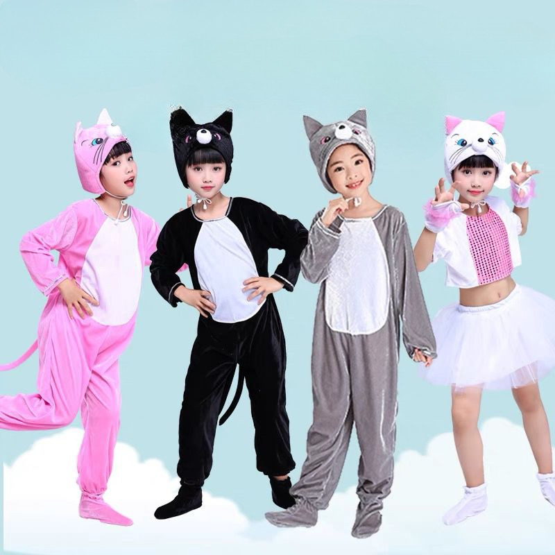 ราคาถูก น่ารัก ลูกแมว รูปแบบการ์ตูน ชุดเด็กผู้หญิง 3 ถึง 14 ปี ชุดคริสต์มาส ลายการ์ตูนสัตว์ ชุดเต้นรํา ชุดคอสเพล ชุดคริสมาสเด็กผู้หญิง ชุดคอสเพลย์ วันเด็ก ชุดเต้น ชุดน่ารักๆ