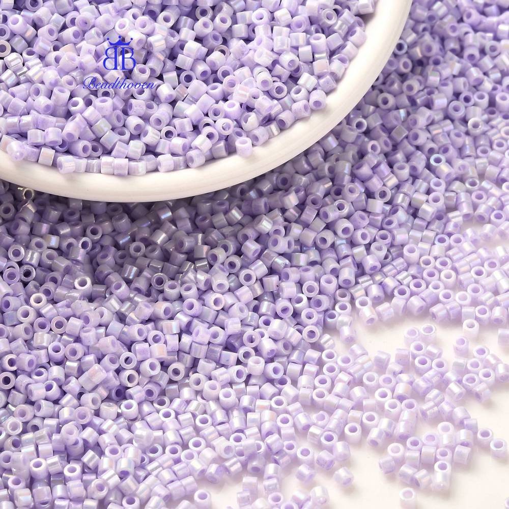 10g กระบอกเมล็ดลูกปัดทึบแสงสี Luster ชุดขนาดพลัม 2x1.3 ~ 1.5 มม.: 0.8 ~ 1 มม. ประมาณ 888 ชิ้น/10 กรั