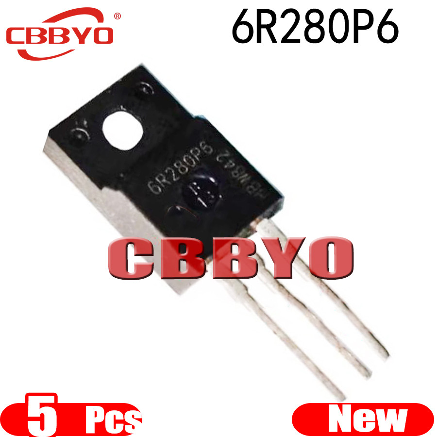 5 ชิ้น ยี่ห้อใหม่ 6R280P6 IPA60R280P6 TO-220F
