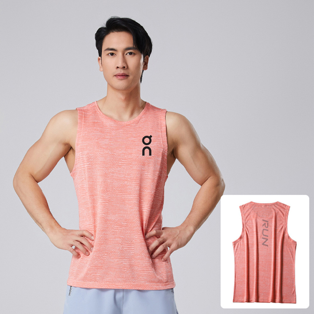 วิ่งผู้ชายกีฬาเสื้อกั๊กผ้าไหมน้ําแข็งบางแห้งเร็วเสื้อกั๊กระบายอากาศ