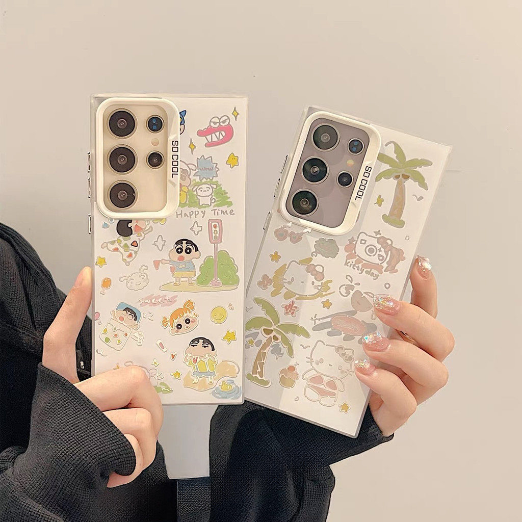 Coconut Tree Boy รูปแบบสําหรับ Samsung s25 s25plus ultra Case Girly S22 S22plus S23 S23Plus s23fe s24 s24plus s24ultra ฝาครอบ