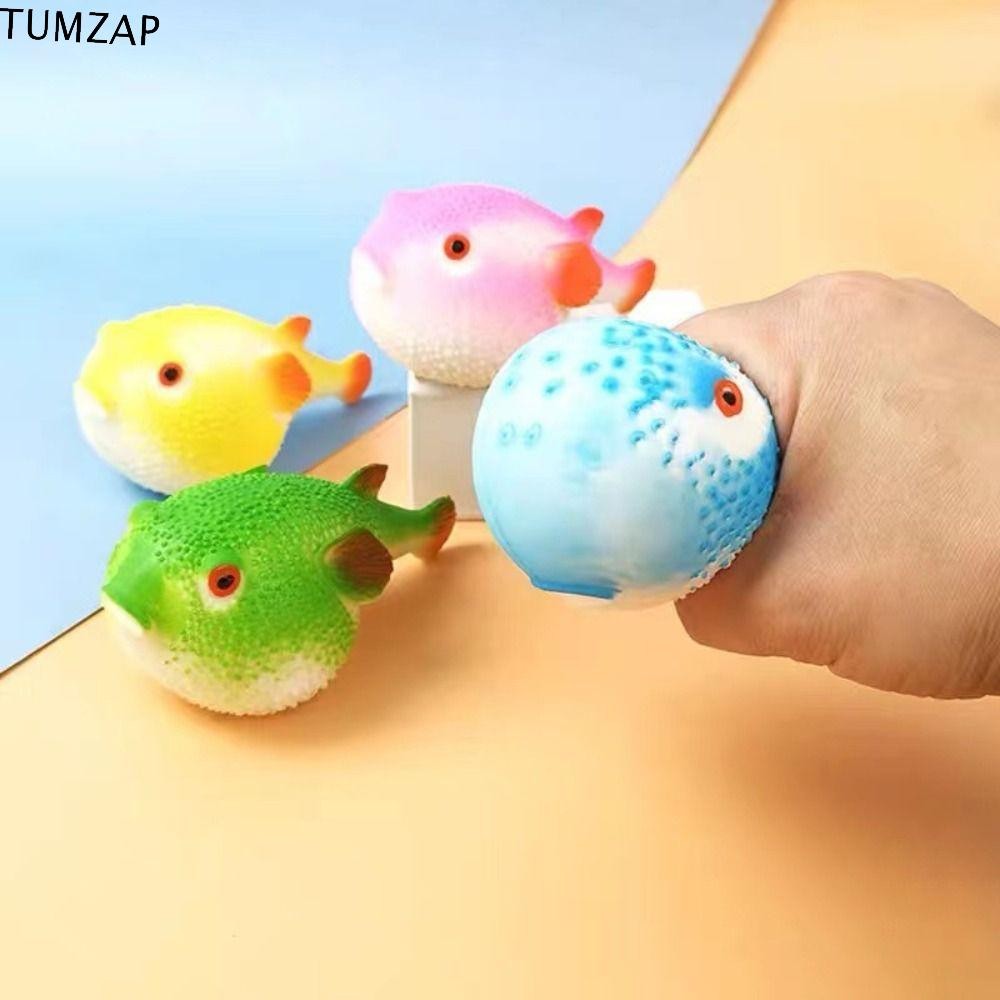 Tumzap Pufferfish ของเล่นบีบ, TPR Pufferfish Pufferfish Squeeze Pinch ของเล่น, Pinch Soft FidgetToy 