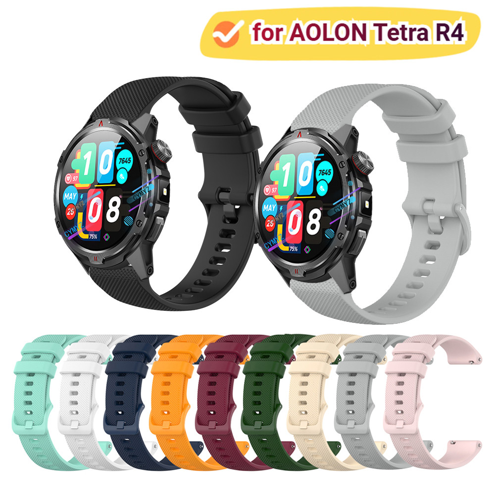 สําหรับ AOLON Tetra R4 สายรัดซิลิโคนสําหรับ AOLON Tetra R4 สายนาฬิกาอัจฉริยะสายรัดข้อมือกีฬา