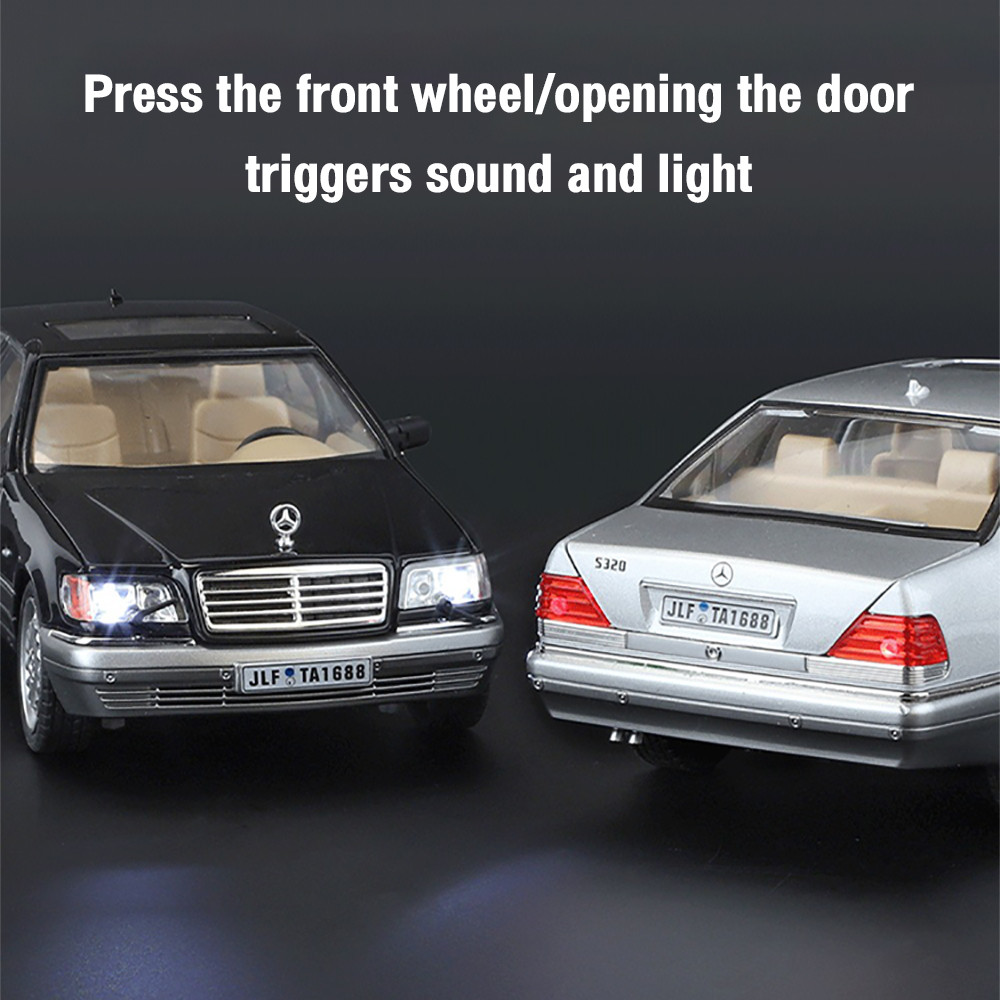 Klt 1:24 Benz W140 320SEL รถโมเดลรถโลหะผสมรถของเล่นคอลเลกชันของขวัญสําหรับเด็กเด็กผู้หญิง - รูปที่ 2