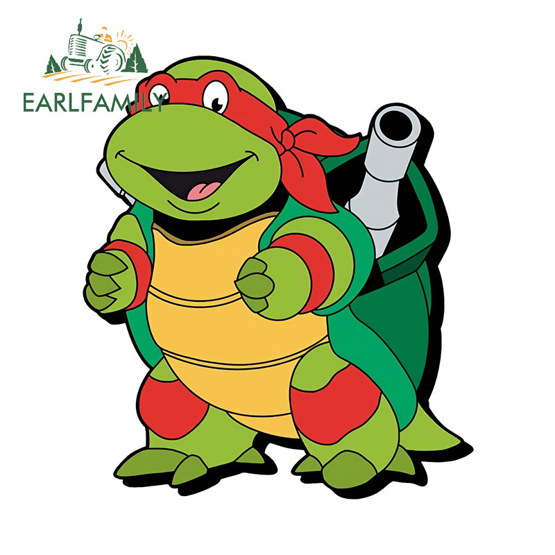 Earlfamily วัยรุ่นกลายเต่านินจารถสติกเกอร์การ์ตูนบุคลิกภาพหมวกกันน็อครถจักรยานยนต์ไวนิลกันน้ําDecalsตลกScratch-ProofรถประตูProtector ราคา ถูกที่สุด ดีลบีเคเค รูปภาพหลัก