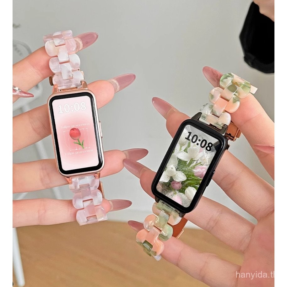 สายรัดเรซิน Dreamy สําหรับ Huawei Band 9/9 NFC/8/8 NFC/7/6 และ Band 10 อุปกรณ์เสริม