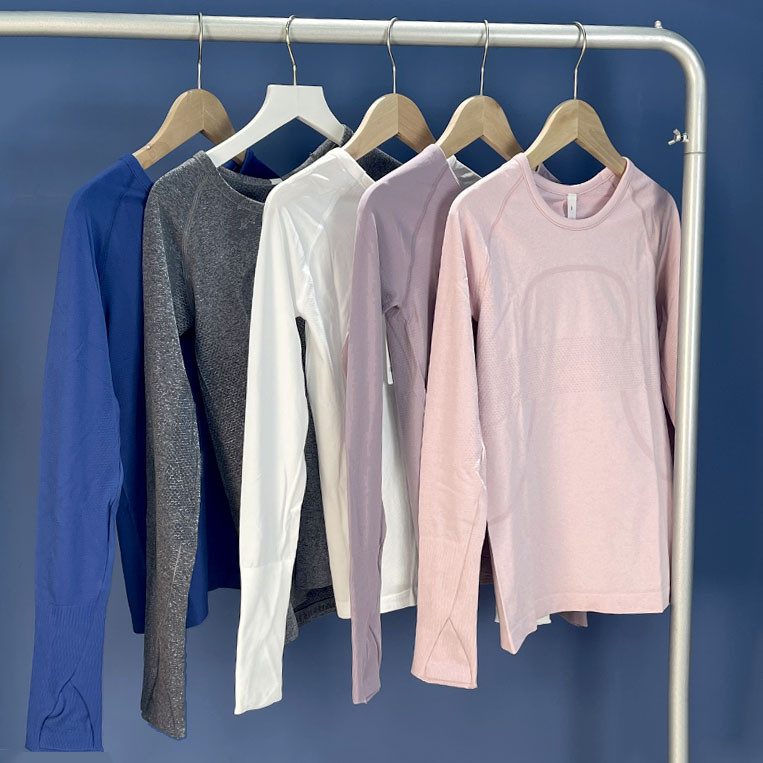 lululemon Sports Long Sleeve Yoga Top High Elastic Running Quick Dry Pilates