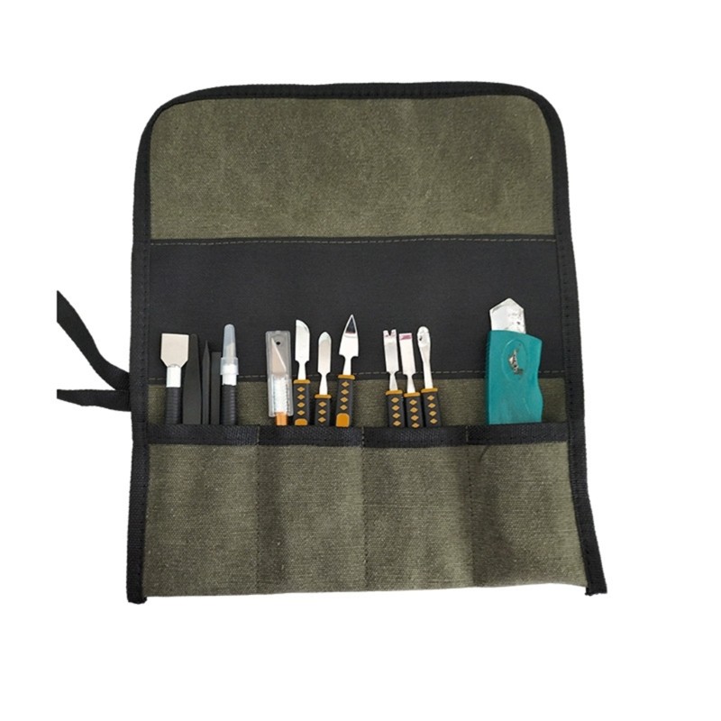 Wayle Tool Roll อเนกประสงค์ Roll Up กระเป๋าเครื่องมือประแจม้วนผ้าใบเครื่องมือ Organizer กระเป๋า
