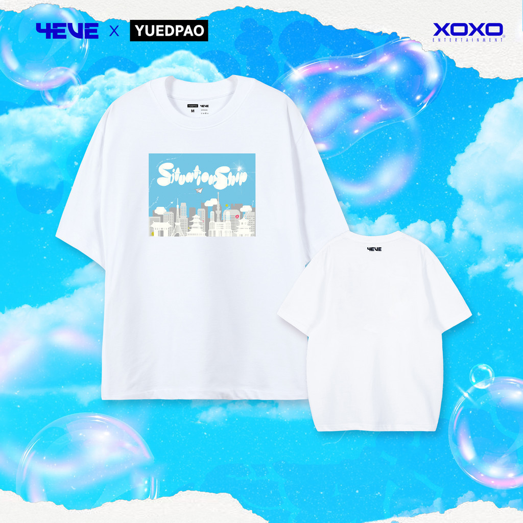 4EVE TPOP เทรนด์ร้อยผ้าฝ้ายแขนสั้น 4EVE situationship T-shirt S-5XL เสื้อยืดคอตตอน เสื้อยืดพิมพ์ลาย