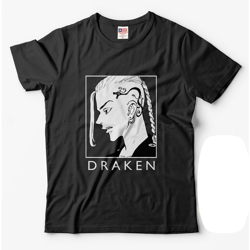 S-5XL วินเทจ Draken Tokyo Revengers Ken Ryuguji Touman Mikey Anime T เสื้อ Unisex ผ้าฝ้าย 100% ผู้ชา