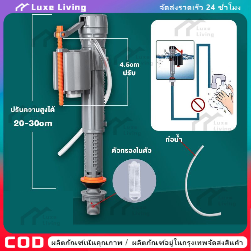 แกนน้ำเข้าชักโครกรุ่นกดบนกดข้างโยกข้าง ชุดแกนน้ำเข้าชักโครก อะไหล่ชักโครก ลูกลอยชักโครก แกนน้ำเข้าชักโครก