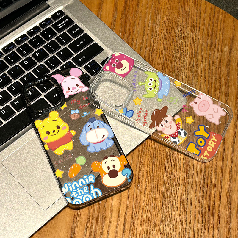 สำหรับ iphone 13 11 12 เคสไอโฟน 15 16 14 PRO MAX X XS MAX XR 7/8PLUS ตัวการ์ตูน แอปเปิ้ลโทรศัพท์ ส่งจากไทย เรืองแสง - รูปที่ 3