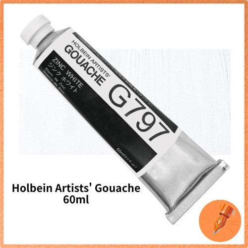 Holbein Opaque Watercolor Paint (Gouache) G797 60ml Zinc White 03797