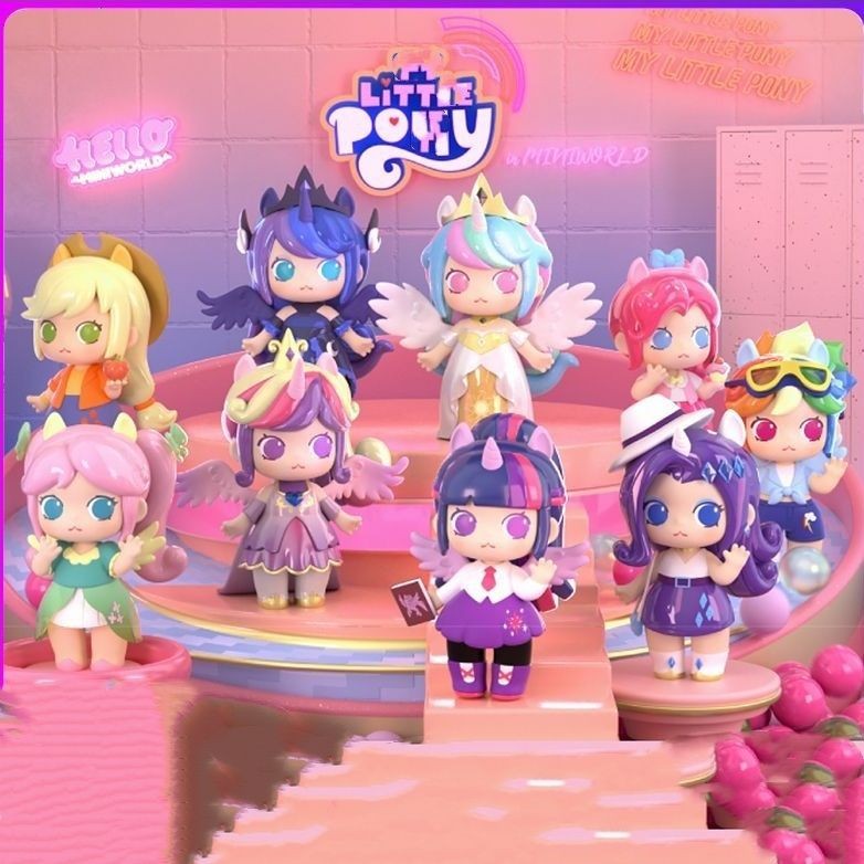 Girl Group My Little Pony Mystery Box Figure Desktop Decorative Doll Cute Girl Princess Toy ของขวัญว
