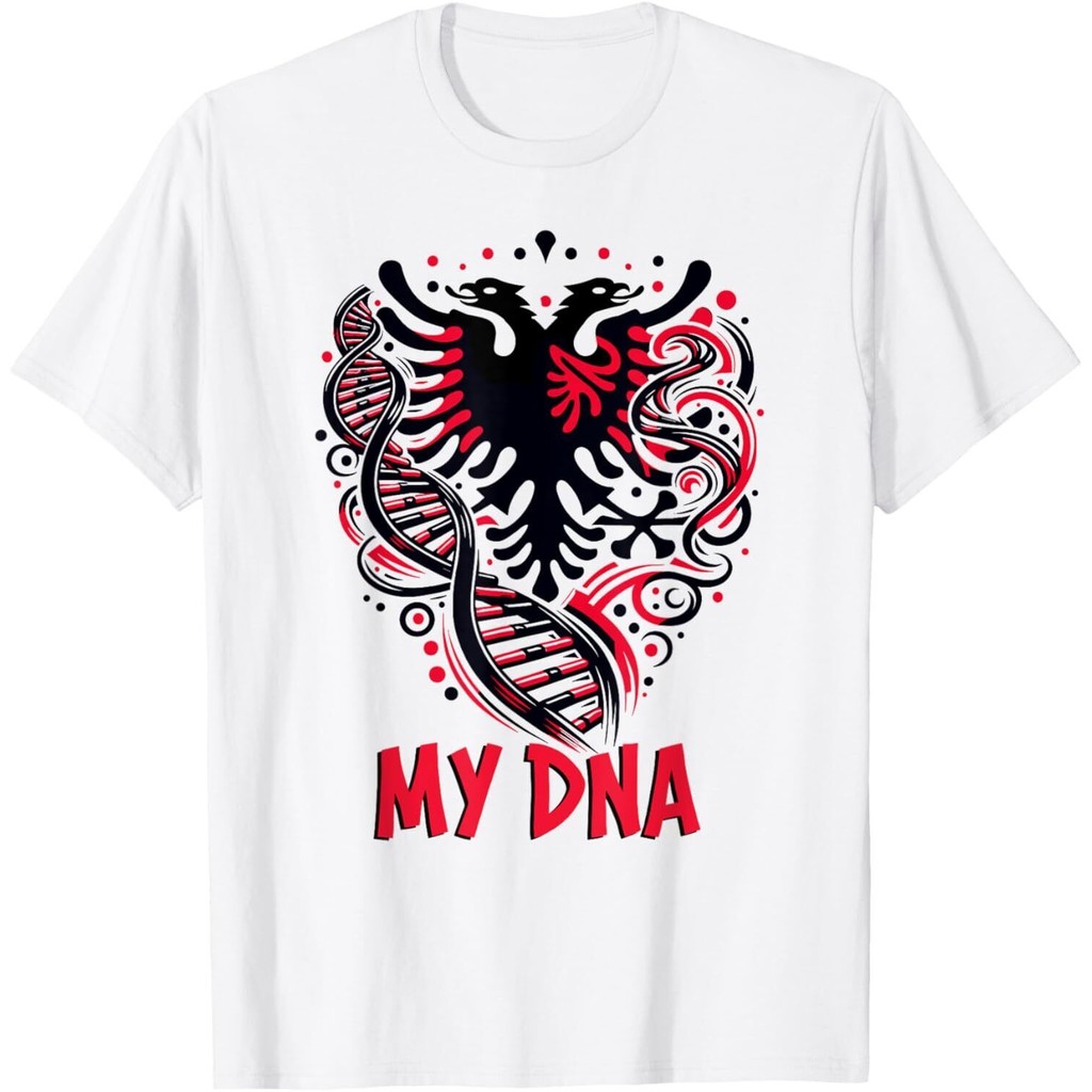 Skenderbeg Albania My Dna Kosvo Flag Proud Albanian เสื้อยืด