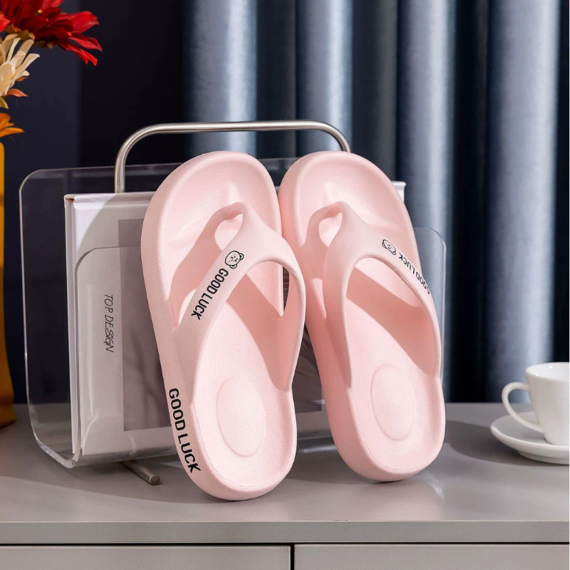 สุภาพสตรี Flip-Flops หญิงรองเท้าแตะ EVA Anti-Slip หนา Soled Flip-Flops แฟชั่น Soft-Soled