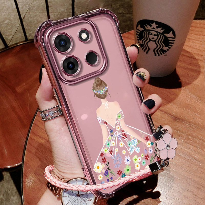 เคส เคสโทรศัพท์ Honor X8C Honor X8A Honor X8B เคสโทรศัพท์ขอบเงา โปร่งใส เคสสี่มุมดูดซับแรงกระแทก sjf