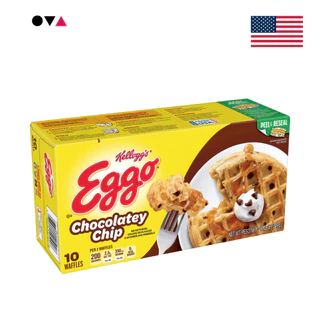 Kellogg's Eggo Chocolatey Chip Waffles 349g วาฟเฟิลช็อคโกแลตชิพ (สินค้าแช่เย็น)