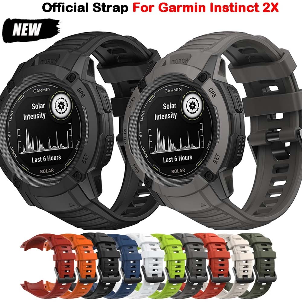 ใหม่นาฬิกาสําหรับ Garmin Instinct 2X Solar Strap สายรัดข้อมือซิลิโคน 26 มม.Correa สําหรับ Garmin Instinct 2X สร้อยข้อมืออุปกรณ์เสริม