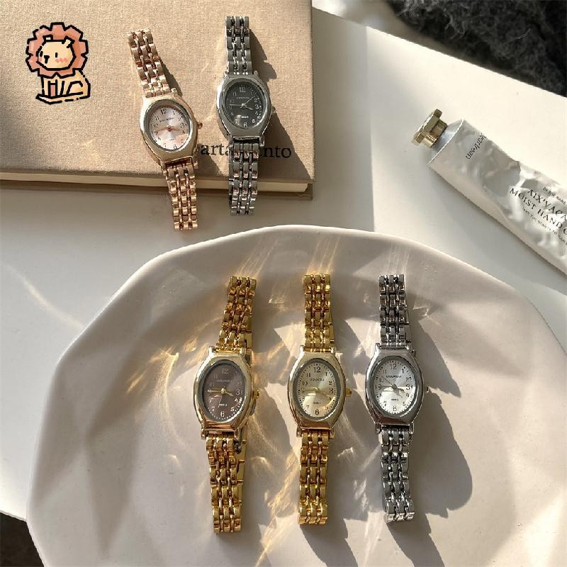 นาฬิการูปไข่ผู้หญิงนักเรียนการออกแบบสไตล์โบราณ