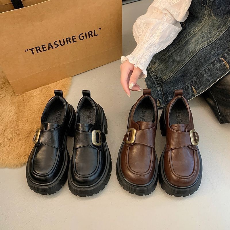 รองเท้าแมรี่เจนพื้นหนา สไตล์พรีปปี้เกาหลี ใส่สบาย ไซส์ 35-40