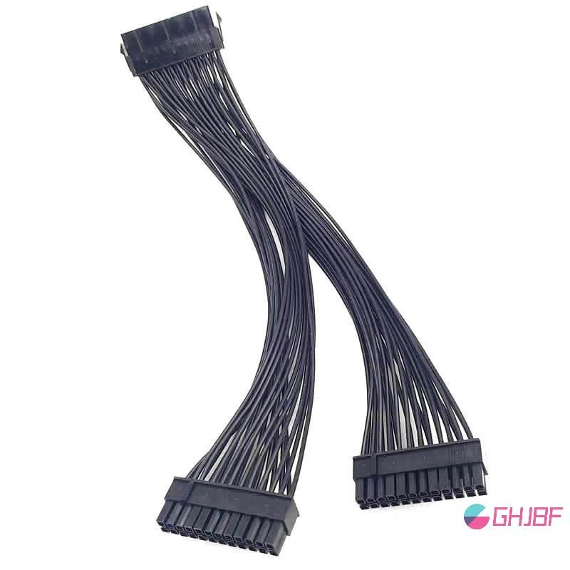 GHJBF] Dual PSU Power Cover 24 Pin ATX เมนบอร์ดแยกสาย ATX เมนบอร์ดสาย PSU หญิงชาย Y อะแดปเตอร์สาย ศน