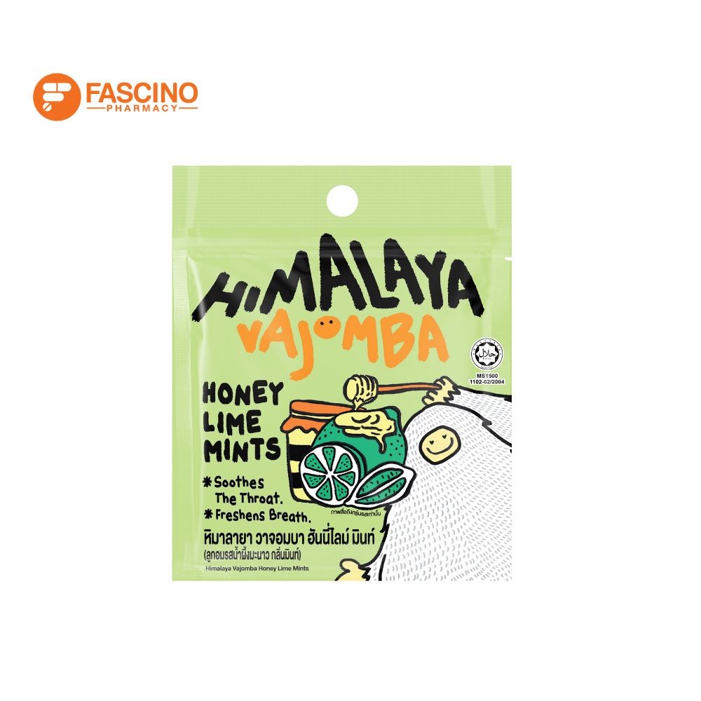 Himalaya Vajomba Honey Lime Mints ลูกอมผสมเกลือหิมาลายา รสน้ำผึ้งมะนาว กลิ่นมินท์ (15g.)
