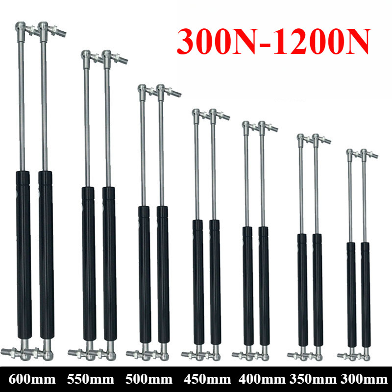2PCS Universal แก๊สฤดูใบไม้ผลิ Shock Lift สนับสนุน Strut 300-600 มม.300-1200N ด้านหน้า Bonnet Hood ด้านหลัง Tailgate ประตู WindowBoot
