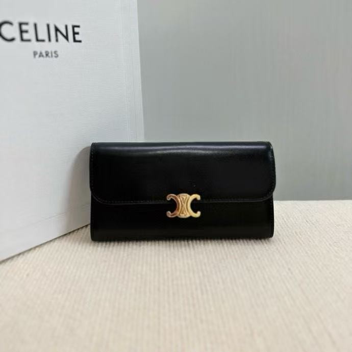 CE***E Triomphe long new wallet black  10E313
