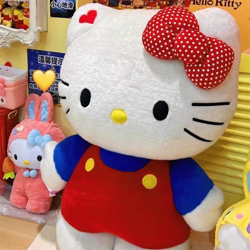 ตุ๊กตาแมว KT น่ารัก ตุ๊กตา Hello Kitty ของเล่นตุ๊กตา ขนาด 40ซม. 60ซม. 80ซม. ตุ๊กตายัดไส้ขนาดใหญ่หมอนเตียงเบาะ