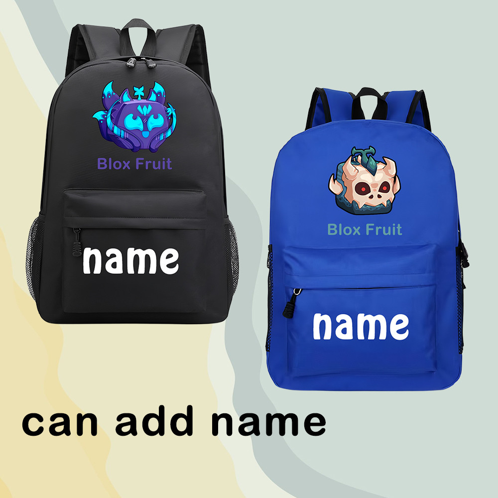 Mingyuan Free Name kitsune Fruit blox Fruit BACKPACK personlized CUSTOM Children's School BAG Boys G