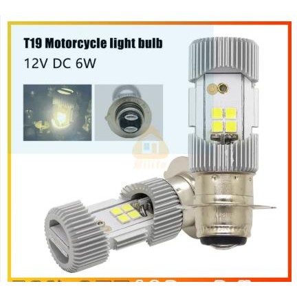 OS RAM T19 P15D HEADLIGHT LED หลอดไฟรถจักรยานยนต์ 12V 5/6W ทั้งหมดฤดูกาลสีขาว/สีเหลืองสําหรับ Wave X