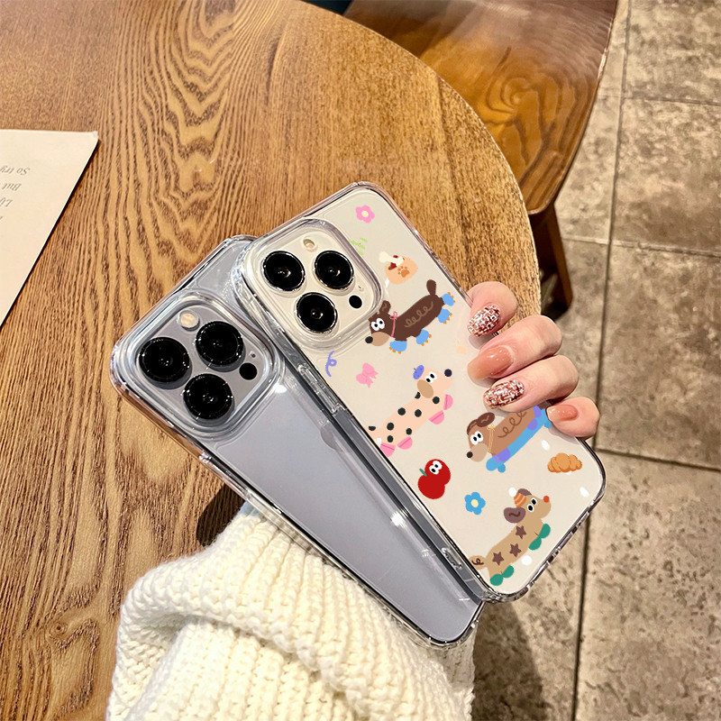 🍄SUN🍄เคสใสขอบแข็งใสบางเฉียบสูงสำหรับมือถือไอโฟน 11 12 13 14 15 16 PRO MAX XR XSMAX 7/8PLUS XS 14 15 16 PLUS #073 - รูปที่ 3