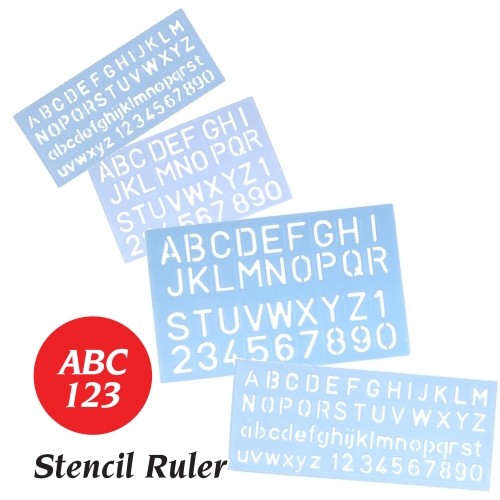 ไม้บรรทัดลายฉลุตัวอักษรภาษาอังกฤษ ไม้บรรทัด ABC (STENCIL ALPHABET) / Pembaris Abc | 模板尺