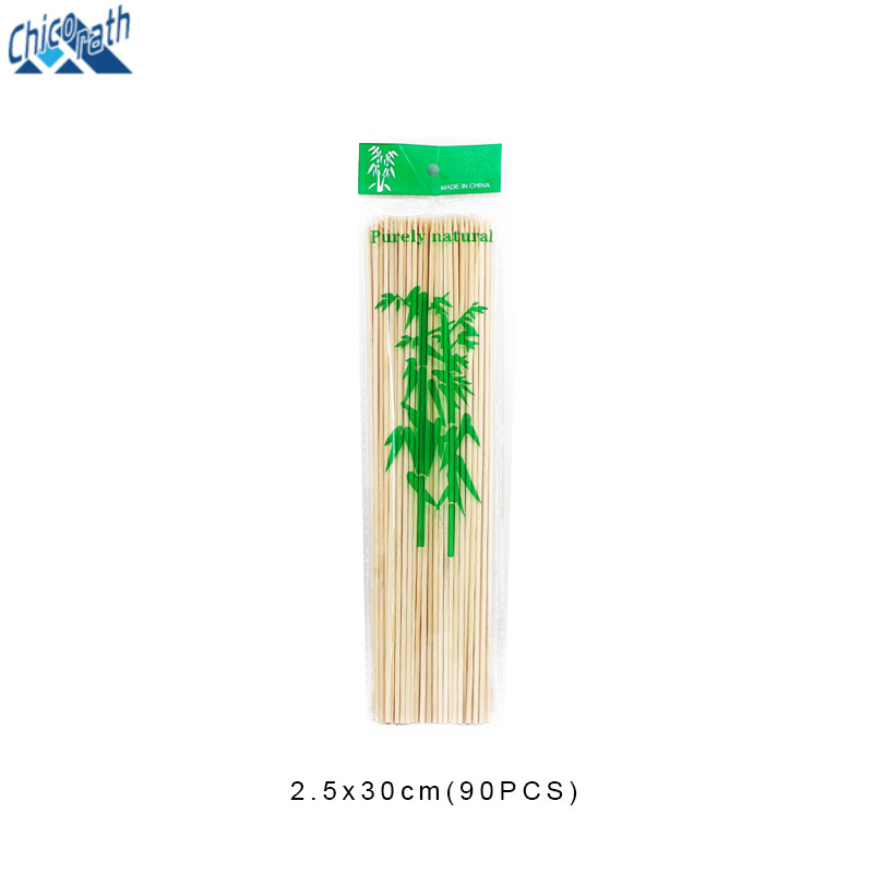 🎐บาร์บีคิว BBQ ไม้ไผ่เสียบเนื้ออาหารลูกชิ้นไม้ สติ๊กเกอร์ถอดออกได้ บาร์บีคิวไม้ไผ่เสียบเตาบาร์บิคิว🎐 - รูปที่ 4