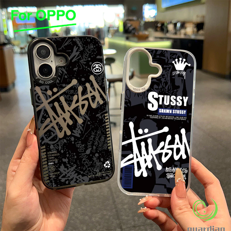 For เคสโทรศัพท์ OPPO A3 A3X A60 5G A9 A18 แบรนด์สตัซซี่ A38 A15 A15s A60 A35 A17 A17K A79 5G OPPOA57 4G A55 A77
